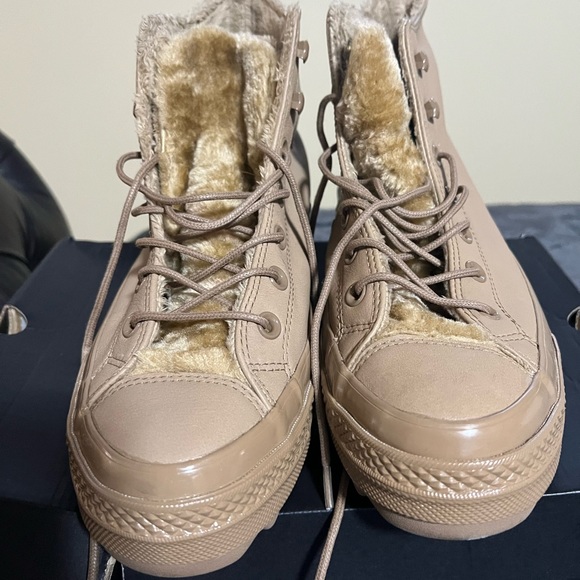 Tan Converse CT Fur Boot/Shoe Teak Size 11 - Picture 1 of 6